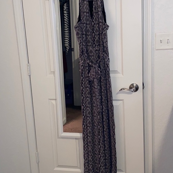 WHBM Snakeskin halter jumpsuit NWOT! So flattering! - Picture 7 of 8